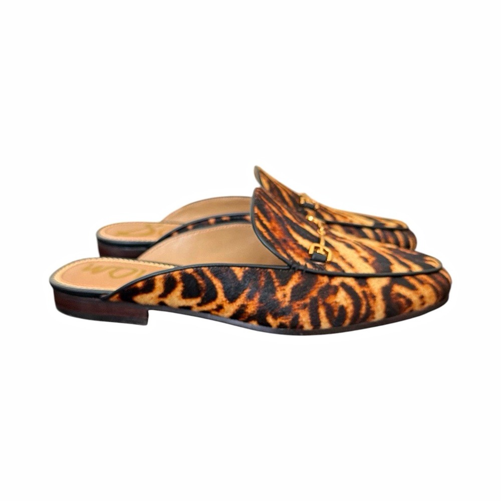 Sam Edelman Linnie Animal Print Slip-On Flats Mules Size 9.5 Cheetah Leopard